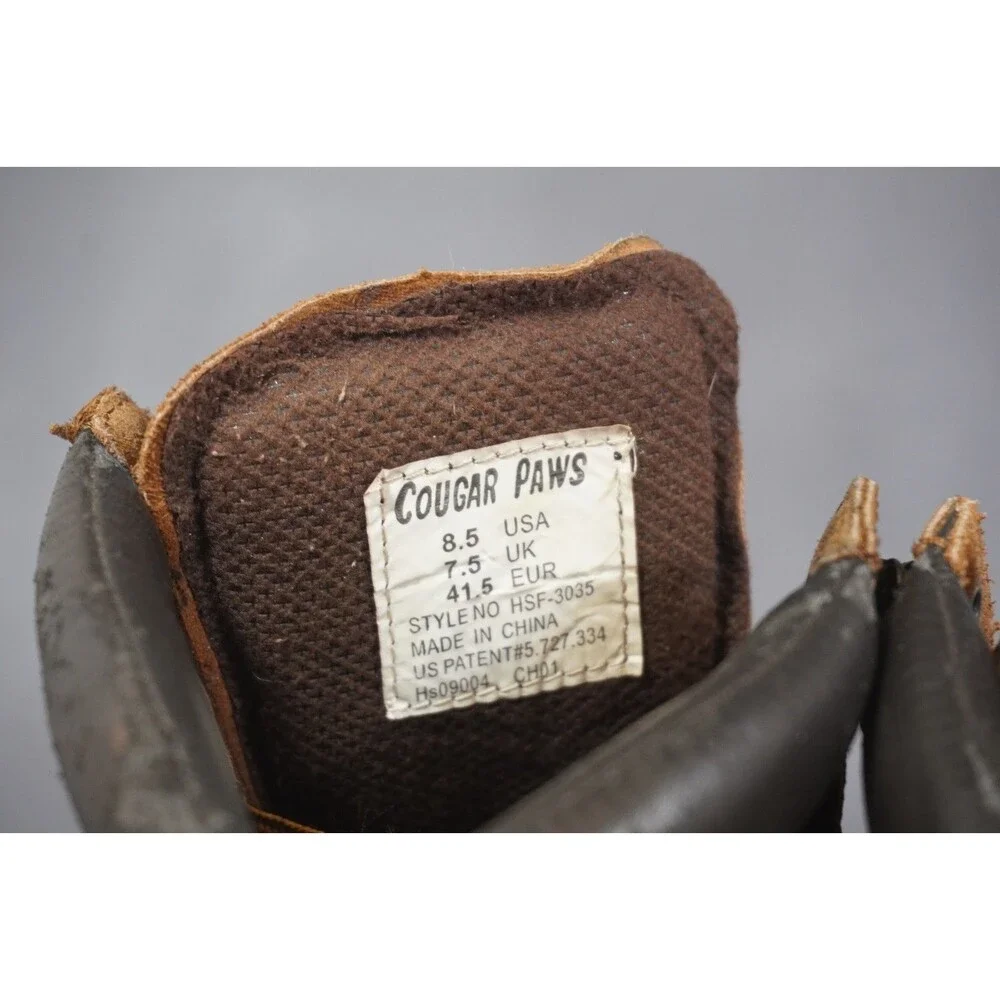 Cougar Paws Roofing Boots Style HSF-3035 Brown Leather Mens Size 8.5